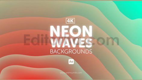 دانلود پروژه آماده افترافکت: بک گراند امواج نئونی Neon Waves Backgrounds