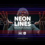 دانلود پروژه آماده افترافکت: بک گراند خطوط نئونی Neon Lines Backgrounds