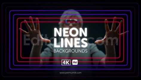 دانلود پروژه آماده افترافکت: بک گراند خطوط نئونی Neon Lines Backgrounds