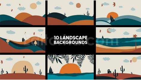 دانلود پروژه آماده افترافکت: بک گراند منظره Landscape Backgrounds