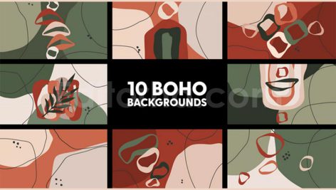دانلود پروژه آماده افترافکت: بک گراند آبرنگی سبک بوهو Boho Backgrounds