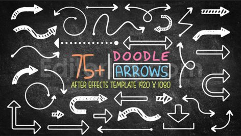 دانلود پروژه آماده افترافکت: پکیج فلش متحرک Doodle Arrow Pack After Effects