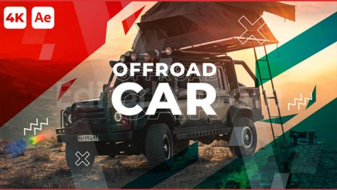 دانلود پروژه آماده افترافکت: اسلایدشو خودروهای آفرود Offroad Car Slideshow