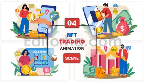 دانلود پروژه آماده افترافکت: موشن گرافیک معاملات NFT