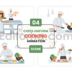 دانلود پروژه آماده افترافکت: موشن گرافیک سرآشپز در حال پخت