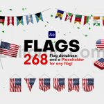 دانلود پروژه آماده افترافکت: 268 پرچم کشور Flags for After Effects
