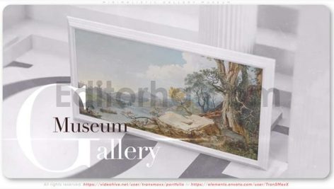 دانلود پروژه آماده افترافکت: گالری موزه مینیمال Minimalistic Gallery Museum