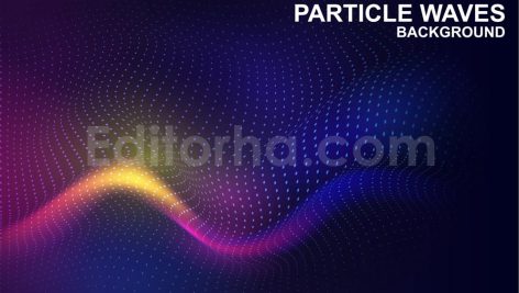 دانلود بک گراند انتزاعی رنگی موج دار particle wave background