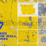 دانلود 17 تکسچر سطح دیوار زرد ترک خورده Cracked Yellow Wall Surface Textures