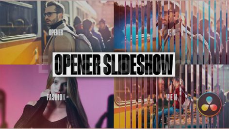 دانلود پروژه آماده داوینچی ریزالو: اسلایدشو مدرن با موسیقی Opener Slideshow