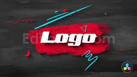دانلود پروژه آماده داوینچی ریزالو: نمایش لوگو Brush Scribble Logo