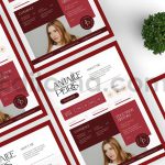 دانلود فایل لایه باز رزومه با تم قرمز clean red resume