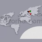 دانلود موشن گرافیک آلفا پرچم سه‌بعدی افغانستان بر نقشه جهان