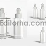 موکاپ بطری قطره چکان شیشه ای