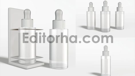 موکاپ بطری قطره چکان شیشه ای