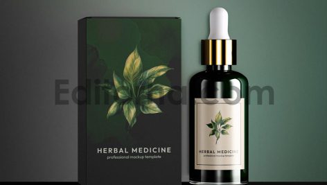 موکاپ بطری قطره چکان