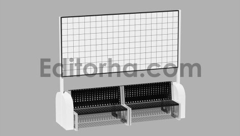 موکاپ بیلبورد تبلیغاتی روی نیمکت4