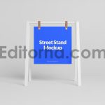 موکاپ تابلوی استند خیابانی3