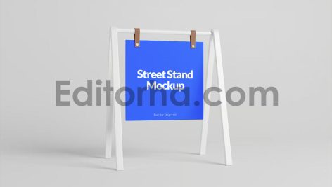 موکاپ تابلوی استند خیابانی4