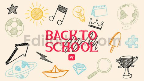 دانلود پروژه آماده پریمیر: پکیج آیکون های بازگشایی مدارس Back to School Icons