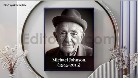 دانلود پروژه آماده پریمیر: اینترو یادبود درگذشتگان Funeral Memorial Biography
