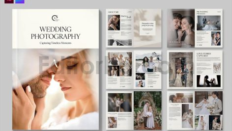دانلود فایل لایه باز کاتالوگ عکاس عروس Wedding Photographer Brochure