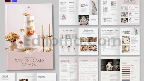 دانلود فایل لایه باز کاتالوگ کیک عروسی Wedding Cake Catalog
