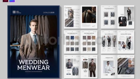 دانلود فایل لایه باز کاتالوگ پوشاک مردانه Menswear Catalog Template