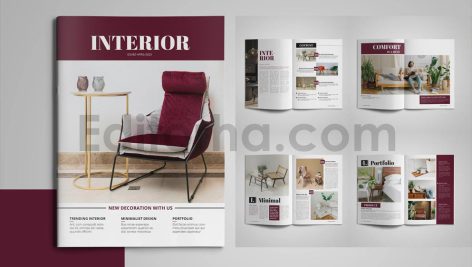 دانلود فایل لایه باز کاتالوگ طراحی داخلی Interior Magazine