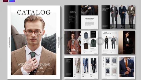 دانلود فایل لایه باز کاتالوگ لباس مردانه Menswear Catalog Template