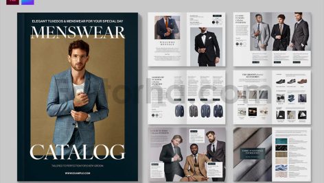 دانلود فایل لایه باز کاتالوگ پوشاک مردانه Menswear Clothing Catalog