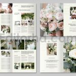 دانلود فایل لایه باز کاتالوگ دسته گل عروس Wedding Florist Brochure