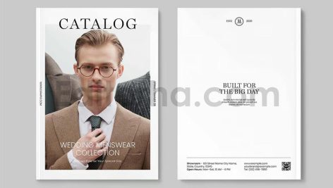 دانلود فایل لایه باز کاتالوگ لباس مردانه Menswear Catalog Template