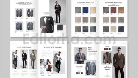 دانلود فایل لایه باز کاتالوگ لباس مردانه Menswear Catalog Template