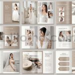 دانلود فایل لایه باز کاتالوگ لباس و آرایش عروس Wedding Brochure Template