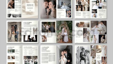 دانلود فایل لایه باز کاتالوگ عکاس عروس Wedding Photographer Brochure
