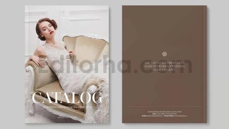 دانلود فایل لایه باز کاتالوگ لباس عروس Catalog Template