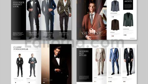 دانلود فایل لایه باز کاتالوگ لباس مردانه Menswear Catalog Template