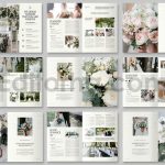 دانلود فایل لایه باز کاتالوگ دسته گل عروس Wedding Florist Brochure