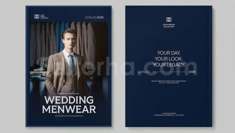 دانلود فایل لایه باز کاتالوگ پوشاک مردانه Menswear Catalog Template