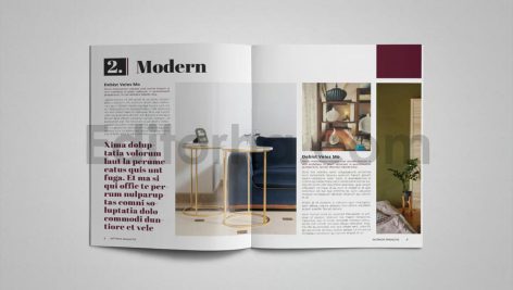دانلود فایل لایه باز کاتالوگ طراحی داخلی Interior Magazine