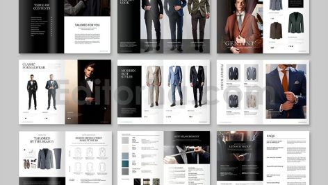 دانلود فایل لایه باز کاتالوگ لباس مردانه Menswear Catalog Template