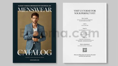 دانلود فایل لایه باز کاتالوگ پوشاک مردانه Menswear Clothing Catalog