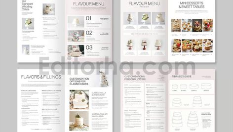 دانلود فایل لایه باز کاتالوگ کیک عروسی Wedding Cake Catalog