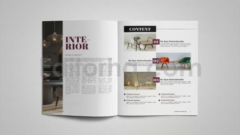 دانلود فایل لایه باز کاتالوگ طراحی داخلی Interior Magazine