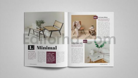 دانلود فایل لایه باز کاتالوگ طراحی داخلی Interior Magazine