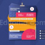 دانلود لایه باز کارت ویزیت تجاری رنگارنگ Colorfull Business Card