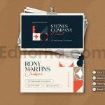 دانلود لایه باز کارت ویزیت هندسی Clean Geometric - Business Card