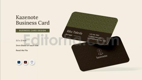 دانلود لایه باز کارت ویزیت مدرن Kazenote - Business Card