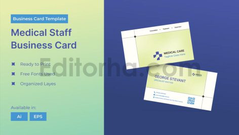 دانلود لایه باز کارت ویزیت پزشکی Medical Business Card